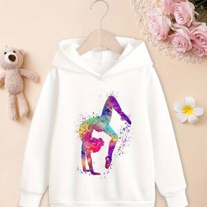 girls rainbow flipping sweatshirt